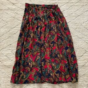 Vintage paisley midi skirt